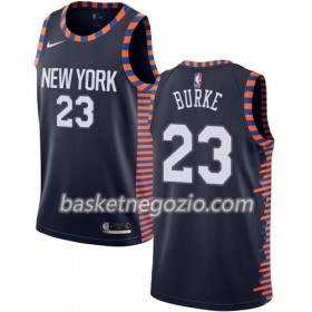 Canotte Uomo New York Knicks Trey Burke 23 2018-19 Nike City Edition Navy Swingman